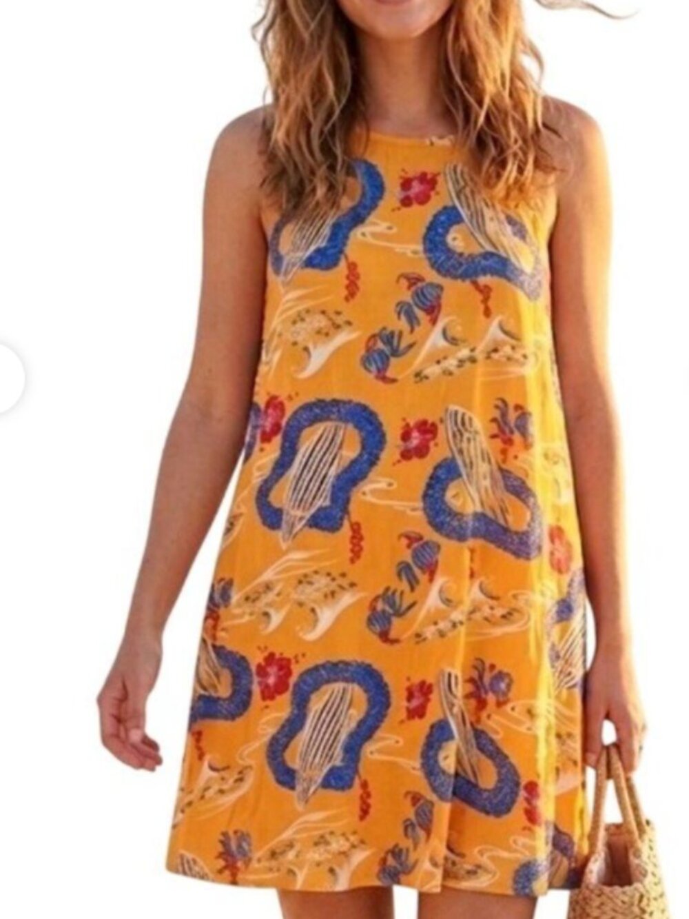 Western Aloha never worn halter dress (with pockets)